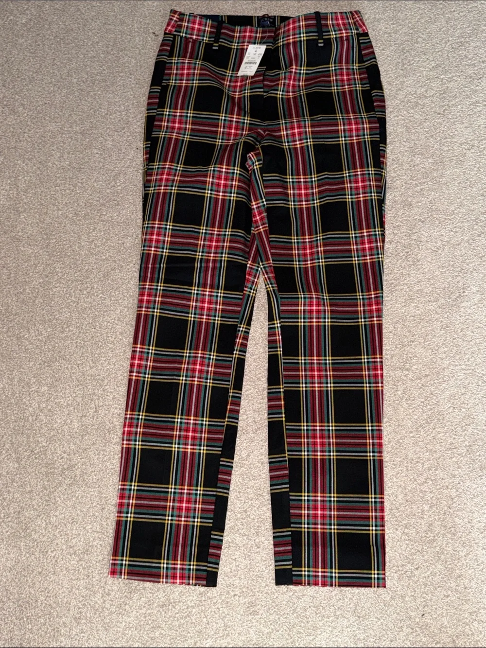 J. Crew Black Plaid Skirt with Red, Green & Yellow Tartan